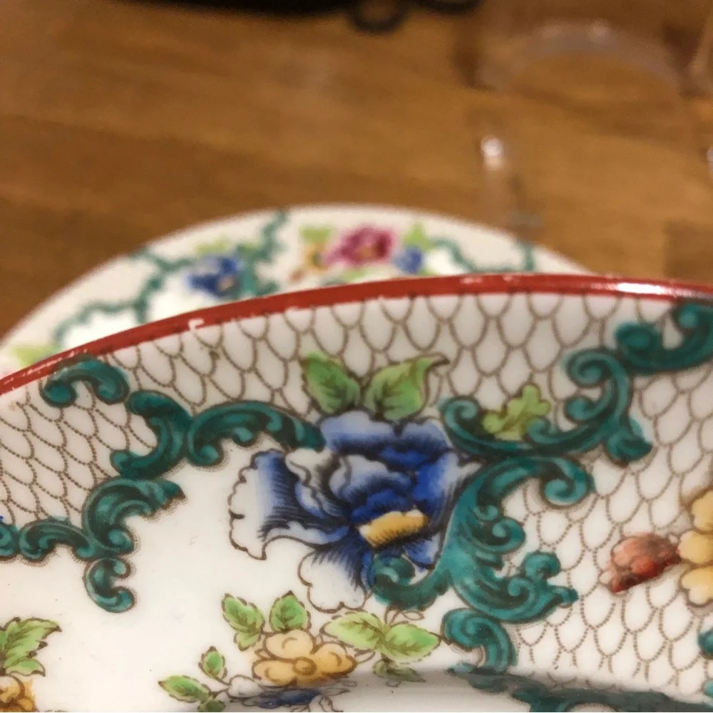 Cauldon England Victoria Floral Pattern China Set of 4 Dinner Plates‎ 10 In.